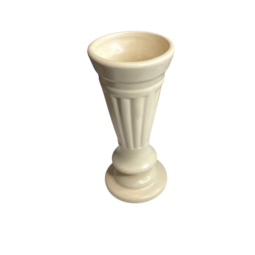Haeger USA Cream‎ Ceramic Column Pedestal Bud Vase #3968 Collectible Grecian